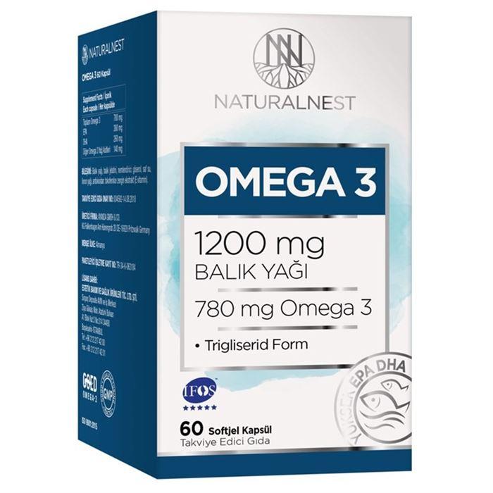 NaturalNest Omega 3 Balık Yağı 1200 mg 60 Kapsül