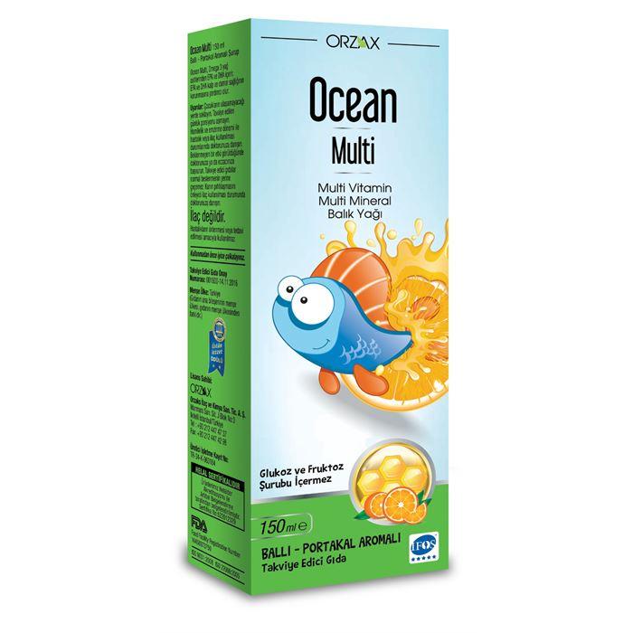 Orzax Ocean Multi Ballı-Portakal Aromalı Şurup 150 ml